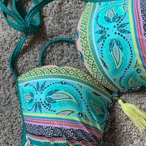 Push up 34D boho swimsuit top!